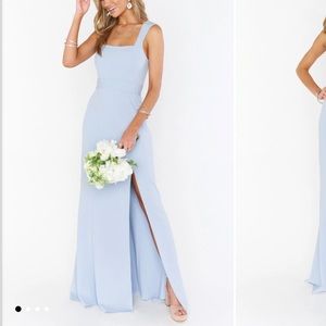 SMYM Paris Gown Steel Blue Stretch